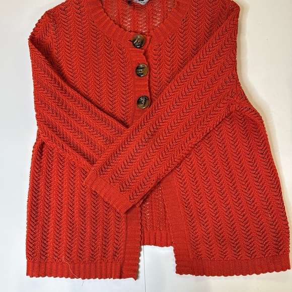 Women’s large Jones New York Signature Orange Sweater - Picture 4 of 9